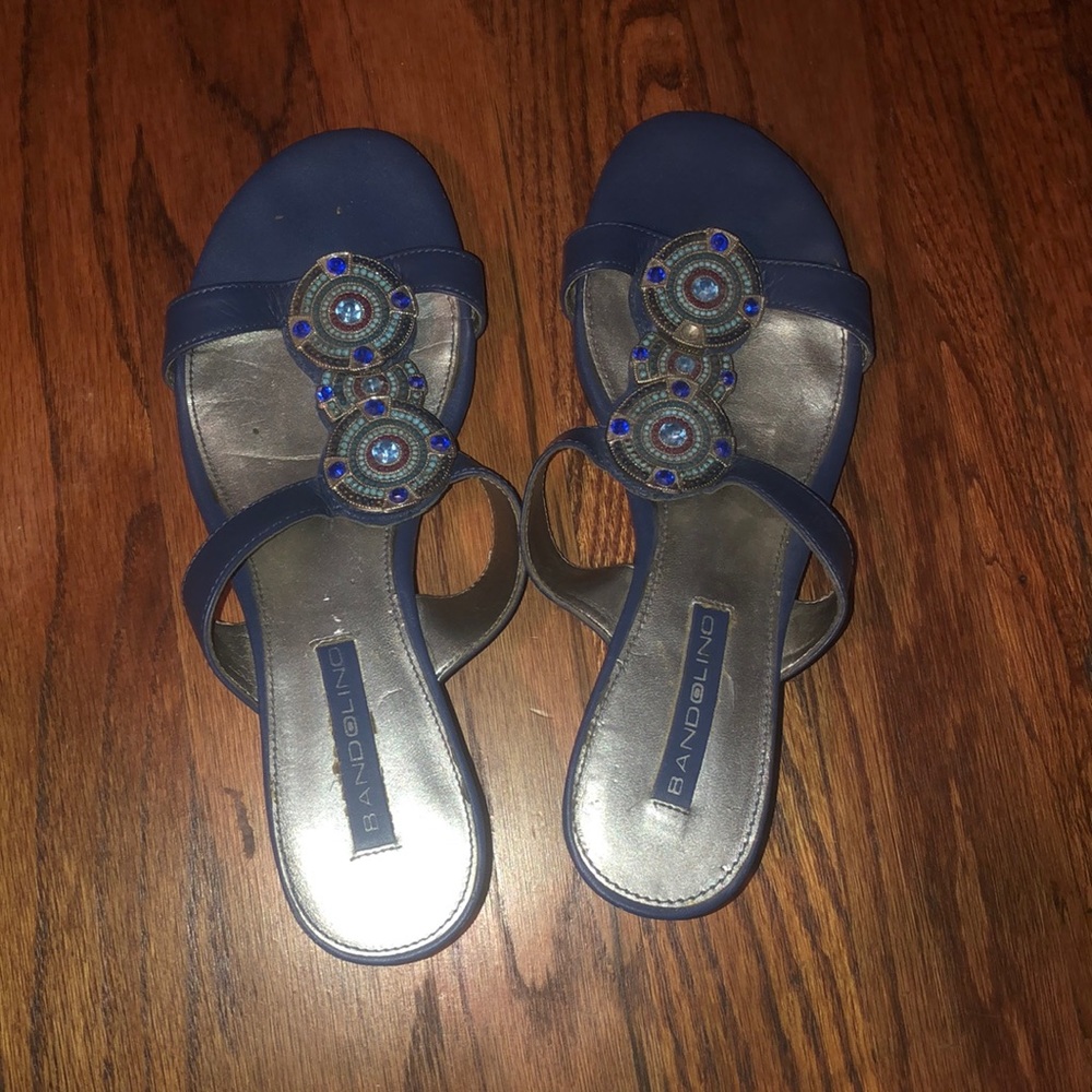 Blue Stoned Sandals